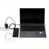 Kroviklis AC mobiliesiems įrenginiams IBOX ILUC65B — 65 W, 3x USB (2x USB‑A Gen1, 1x USB‑C), juodas, 100–240 V