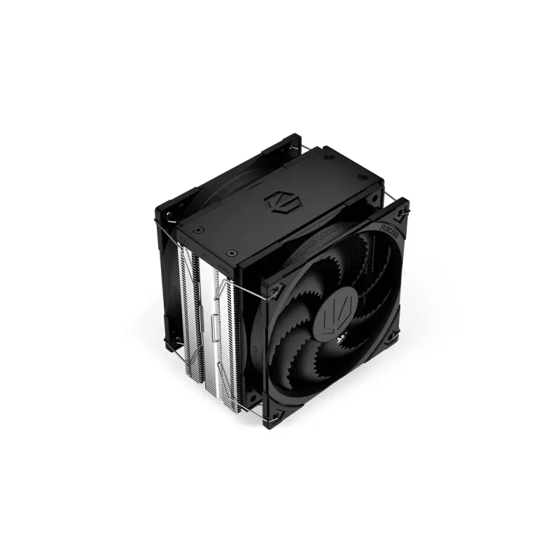 Oro aušintuvas ENDORFY Fera 5 Dual Fan — 2x 120 mm PWM ventiliatoriai, 4 šilumos vamzdeliai, TDP 220 W, suderinamas su LGA 2011 ir kitais lizdais, juodas