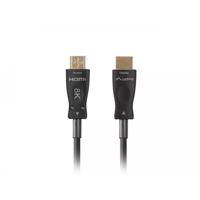 LANBERG HDMI laidas - M/M v2.1 Optinis AOC - 20m Juodas