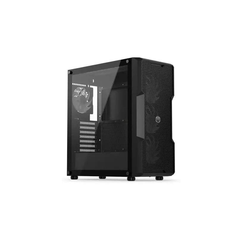 Korpusas ENDORFY Regnum 400 ARGB Tower Black — ATX, grūdintas stiklas, ARGB, 3x120mm priekyje, 1x120mm gale, palaiko GPU 37 cm