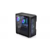 Korpusas ENDORFY Regnum 400 ARGB Tower Black — ATX, grūdintas stiklas, ARGB, 3x120mm priekyje, 1x120mm gale, palaiko GPU 37 cm