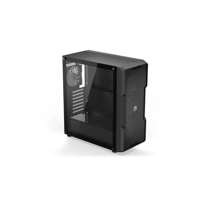 Korpusas ENDORFY Regnum 400 ARGB Tower Black — ATX, grūdintas stiklas, ARGB, 3x120mm priekyje, 1x120mm gale, palaiko GPU 37 cm