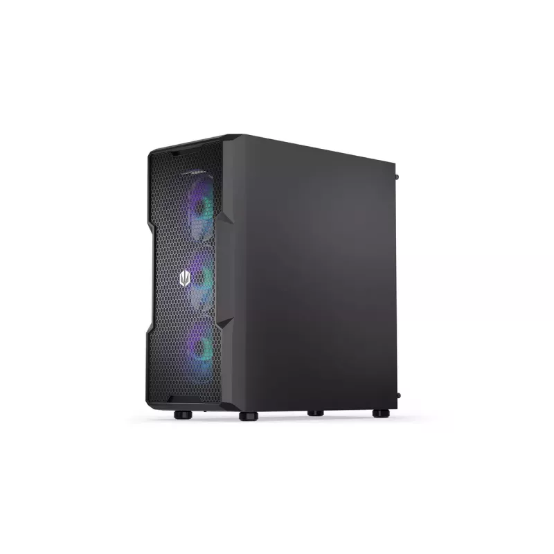 Korpusas ENDORFY Regnum 400 ARGB Tower Black — ATX, grūdintas stiklas, ARGB, 3x120mm priekyje, 1x120mm gale, palaiko GPU 37 cm