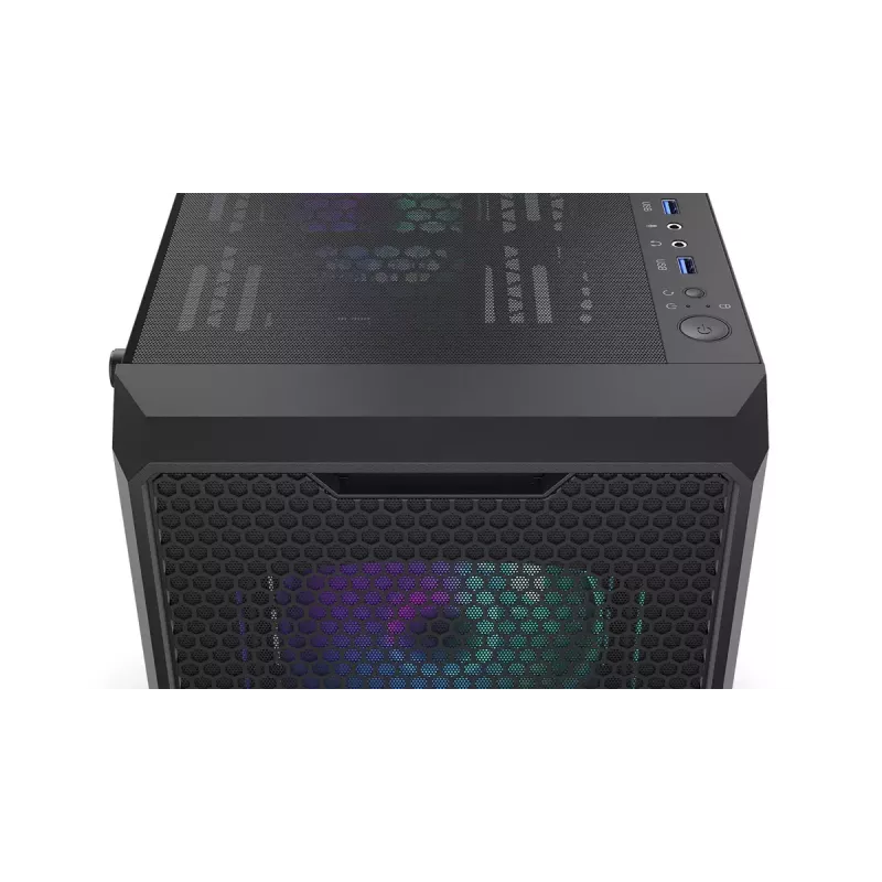 Korpusas ENDORFY Regnum 400 ARGB Tower Black — ATX, grūdintas stiklas, ARGB, 3x120mm priekyje, 1x120mm gale, palaiko GPU 37 cm