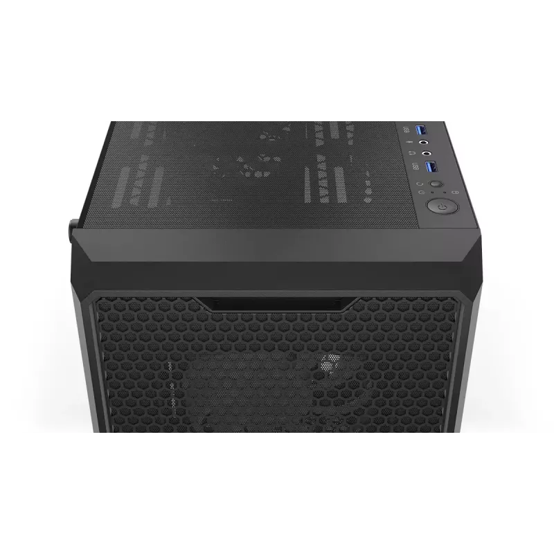 Korpusas ENDORFY Regnum 400 ARGB Tower Black — ATX, grūdintas stiklas, ARGB, 3x120mm priekyje, 1x120mm gale, palaiko GPU 37 cm