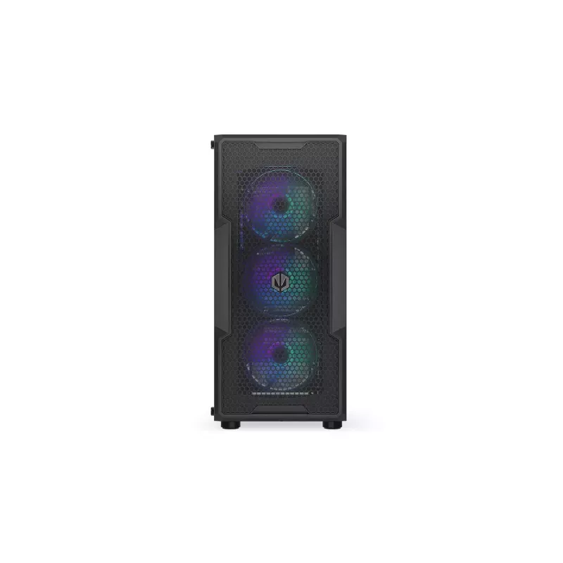 Korpusas ENDORFY Regnum 400 ARGB Tower Black — ATX, grūdintas stiklas, ARGB, 3x120mm priekyje, 1x120mm gale, palaiko GPU 37 cm