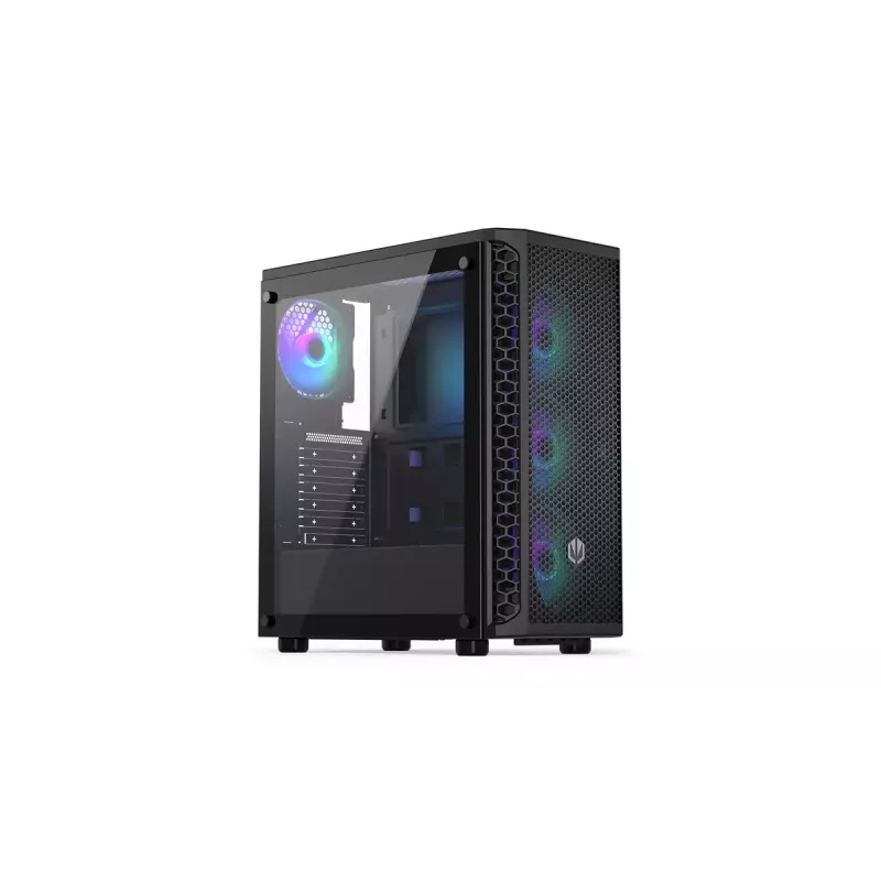 Korpusas ENDORFY Signum 300 ARGB Tower Black — ATX, grūdintas stiklas, ARGB apšvietimas, palaiko GPU 350mm, aušintuvo aukštis 161mm