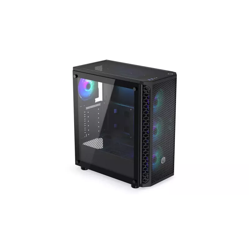 Korpusas ENDORFY Signum 300 ARGB Tower Black — ATX, grūdintas stiklas, ARGB apšvietimas, palaiko GPU 350mm, aušintuvo aukštis 161mm