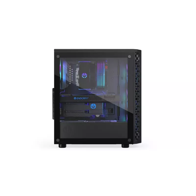 Korpusas ENDORFY Signum 300 ARGB Tower Black — ATX, grūdintas stiklas, ARGB apšvietimas, palaiko GPU 350mm, aušintuvo aukštis 161mm