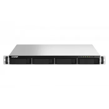 QNAP TS-464U NAS stelažinis (1U) Intel® Celeron® N5095 8 GB DDR4 0 TB QNAP Turbo System Aliuminis, Juoda