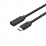 Unitek C14086BK-1M USB-C ilginamasis kabelis (M/F), 10 Gbps, 4K, PD 100 W, 1 m, juodas