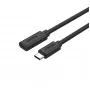 USB-C prailginimo laidas Unitek C14086BK-1.5M — USB 3.2 Gen 2, 10 Gbit/s, 5 m, juodas