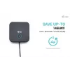 i-tec USB-C HDMI Dual DP Docking Station su Power Delivery 100 W ir universaliu įkrovikliu 100 W