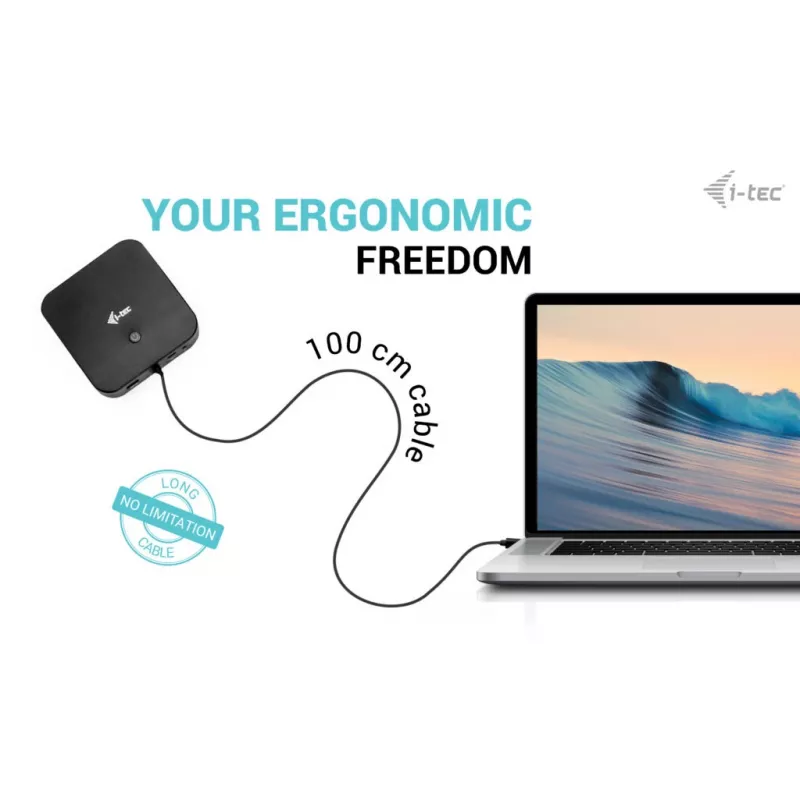 i-tec USB-C HDMI Dual DP Docking Station su Power Delivery 100 W ir universaliu įkrovikliu 100 W