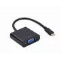 GEMBIRD USB Type-C į VGA vaizdo adapteris, 15 cm, juodas