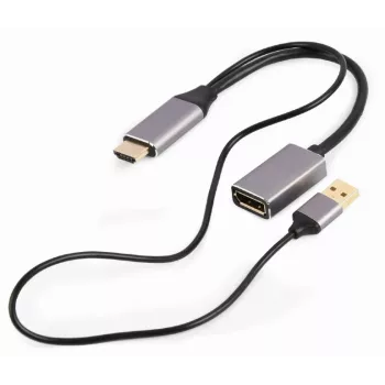 GEMBIRD Active 4K HDMI vyriškas į DisplayPort moterišką adapteris, juodas