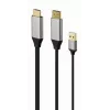 Gembird aktyvus 4K HDMI vyriškas į DisplayPort vyrišką adapterio laidas, 2 m - juoda