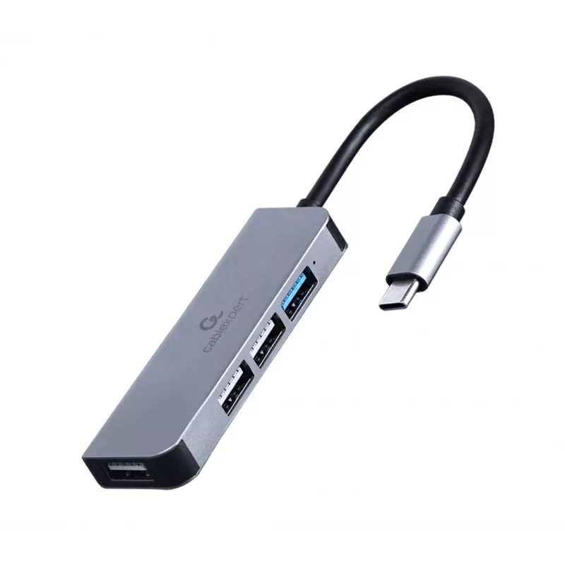 Gembird UHB-U3P1U2P3-01 USB šakotuvas su 4 lizdais, 1x USB 3.1 + 3x USB 2.0