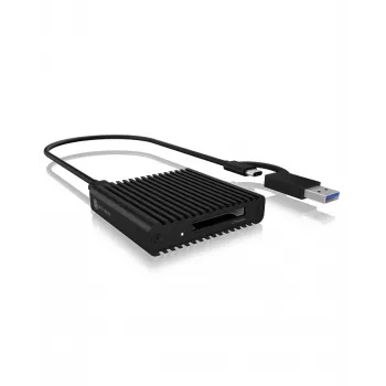 ICY BOX IB-CR404-C31 kortelių skaitytuvas CFexpress 2.0 Type-B, USB 3.2 Gen 2, aliuminis, juodas