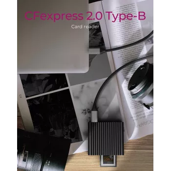 ICY BOX IB-CR404-C31 kortelių skaitytuvas CFexpress 2.0 Type-B, USB 3.2 Gen 2, aliuminis, juodas