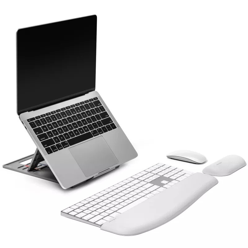Kensington SmartFit Easy Riser Go reguliuojamas ergonomiškas nešiojamojo kompiuterio stovas su aušinimu, iki 14 colių