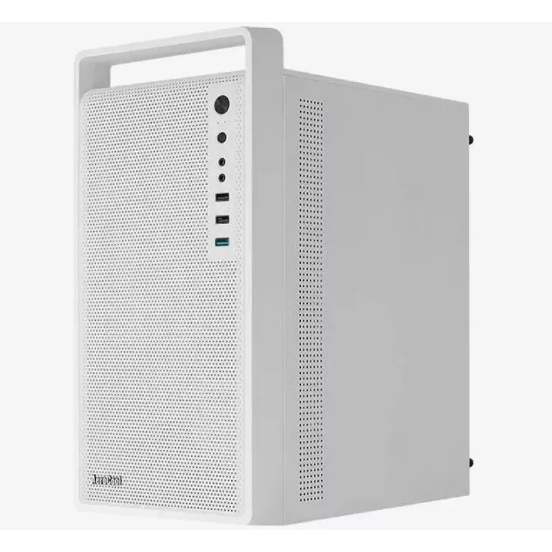 Korpusas AEROCOOL PGS CS-109-G-WT-v1 Mini Tower SPCC baltas — microATX, iki 26 cm GPU, FRGB, tinklelinis priekis