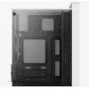 Korpusas AEROCOOL PGS CS-109-G-WT-v1 Mini Tower SPCC baltas — microATX, iki 26 cm GPU, FRGB, tinklelinis priekis
