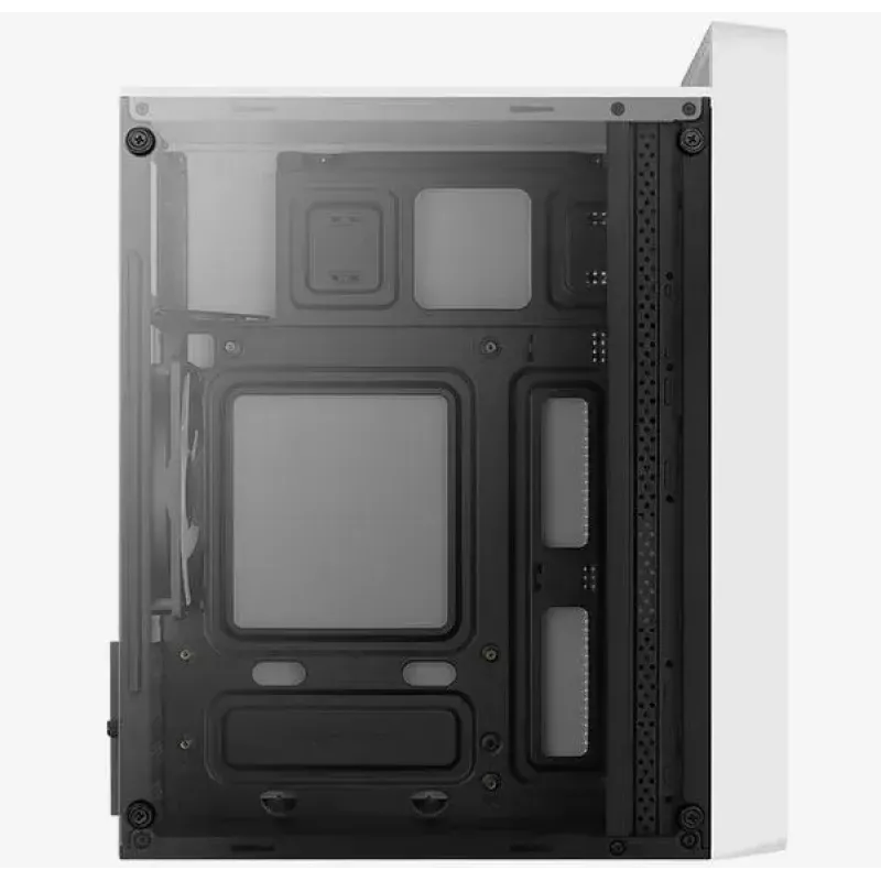 Korpusas AEROCOOL PGS CS-109-G-WT-v1 Mini Tower SPCC baltas — microATX, iki 26 cm GPU, FRGB, tinklelinis priekis