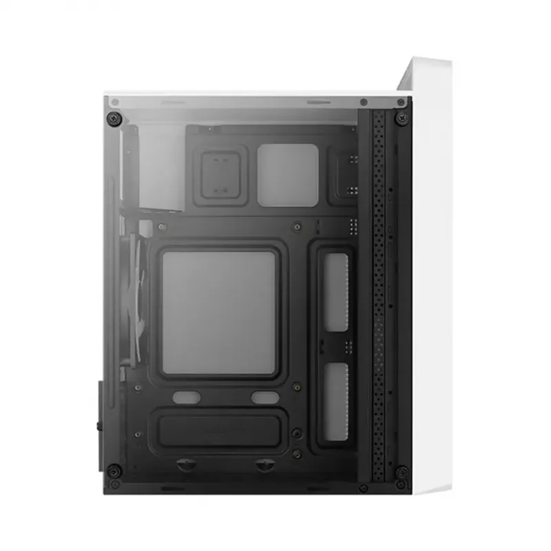 Korpusas AEROCOOL PGS CS-109-G-WT-v1 Mini Tower SPCC baltas — microATX, iki 26 cm GPU, FRGB, tinklelinis priekis