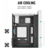 Korpusas AEROCOOL PGS CS-109-G-WT-v1 Mini Tower SPCC baltas — microATX, iki 26 cm GPU, FRGB, tinklelinis priekis