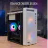 Korpusas AEROCOOL PGS CS-109-G-WT-v1 Mini Tower SPCC baltas — microATX, iki 26 cm GPU, FRGB, tinklelinis priekis