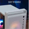 Korpusas AEROCOOL PGS CS-109-G-WT-v1 Mini Tower SPCC baltas — microATX, iki 26 cm GPU, FRGB, tinklelinis priekis