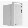 Korpusas AEROCOOL PGS CS-109-G-WT-v1 Mini Tower SPCC baltas — microATX, iki 26 cm GPU, FRGB, tinklelinis priekis