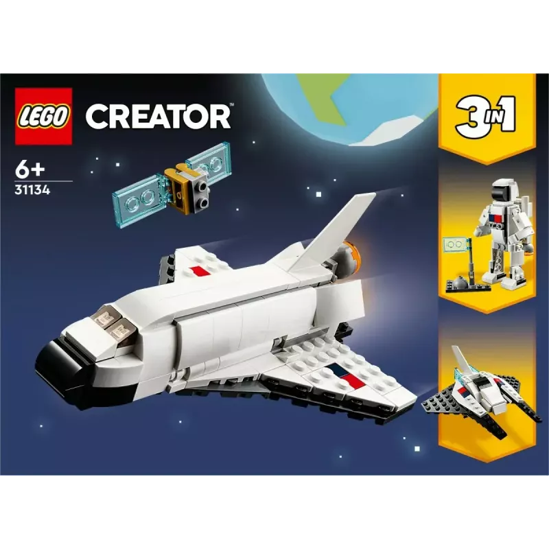 LEGO Creator 3 viename kosminis laivas 31134 — 144 detalės, nuo 6 metų, 160×120×60 mm