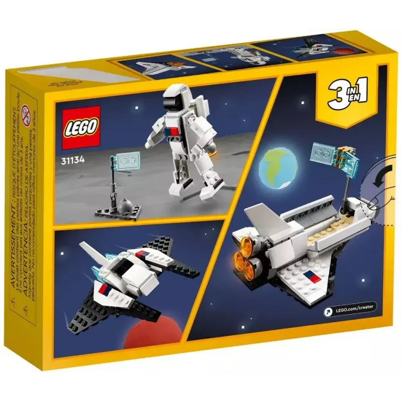 LEGO Creator 3 viename kosminis laivas 31134 — 144 detalės, nuo 6 metų, 160×120×60 mm