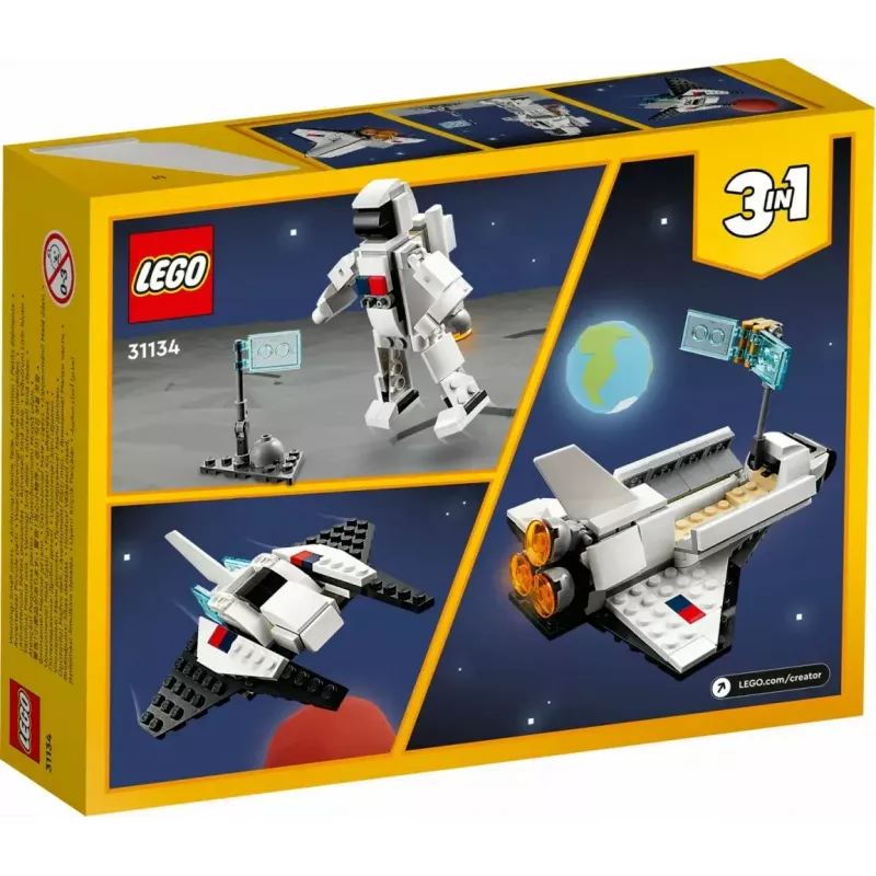 LEGO Creator 3 viename kosminis laivas 31134 — 144 detalės, nuo 6 metų, 160×120×60 mm