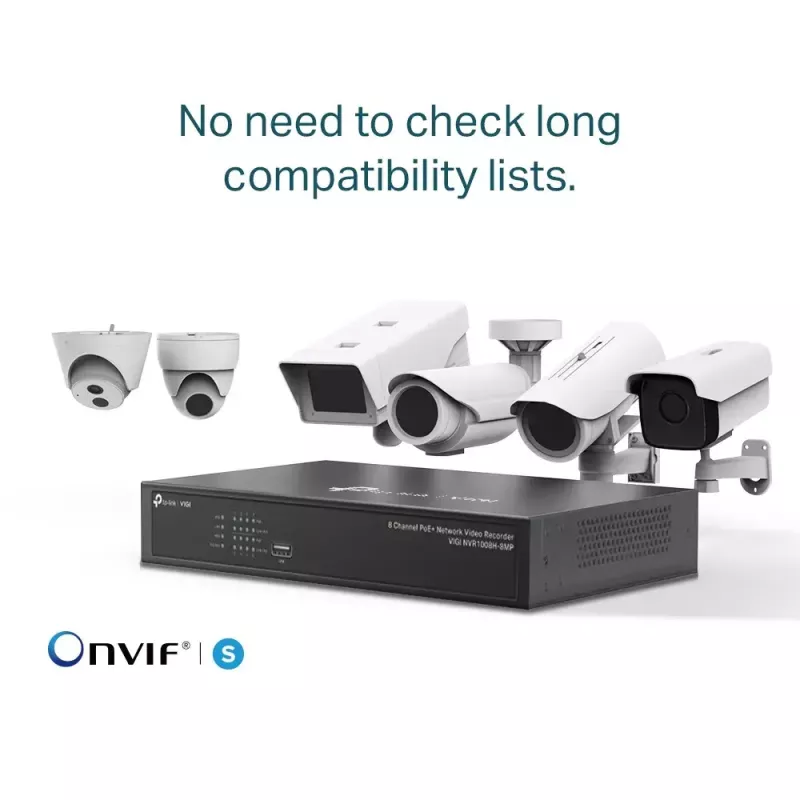 TP-Link VIGI NVR1008H-8MP 8 kanalų PoE+ tinklo vaizdo registratorius