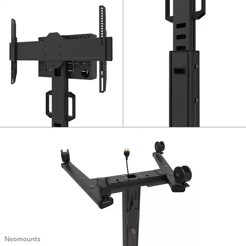 Neomounts FL50S-825BL1 mobilus grindinis stovas televizoriui 37-75 colių – TÜV, juodas, plieninis, 70 kg