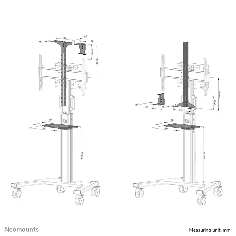 Lentyna Neomounts AFLS-825BL1 juodo plieno 2,92 kg