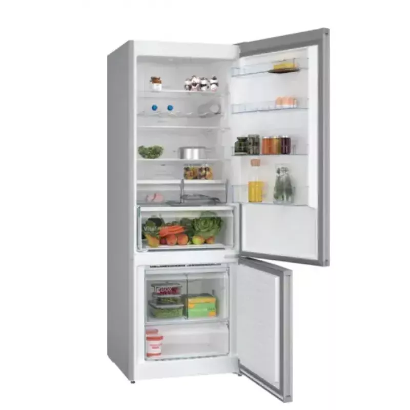 Šaldytuvas-šaldiklis Bosch Serie 4 KGN56XLEB — laisvai pastatomas, nerūdijančio plieno, 508 l (400 l šaldytuvas + 108 l šaldiklis), No Frost, LED ekranas
