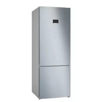 Šaldytuvas-šaldiklis Bosch Serie 4 KGN56XLEB — laisvai pastatomas, nerūdijančio plieno, 508 l (400 l šaldytuvas + 108 l šaldiklis), No Frost, LED ekranas