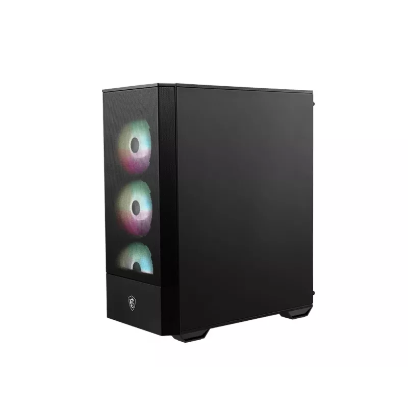 Korpusas MSI MAG FORGE 112R Midi Tower Juodas su Grūdintu Stiklu, 3x120mm Priekiniai Ventiliatoriai, ATX/Micro-ATX/Mini-ITX