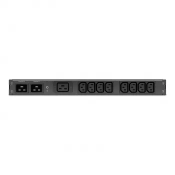 APC automatinis perkėlimo jungiklis AP4423A - (8x) C13 + (1x) C19, 3680W, montuojamas į stelažą, 1U