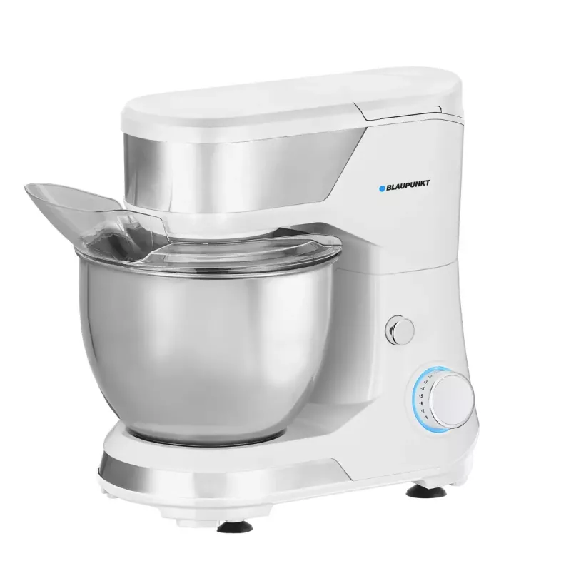 Plaktuvinis maišytuvas BLAUPUNKT SMM501 – 5 L nerūdijančio plieno dubuo, 1000 W, pakeliama galva, sukimo valdiklis, baltas