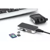 DIGITUS USB 3.0 kortelių skaitytuvas, palaiko MS/SD/SDHC/MiniSD/M2/CF/MD/SDXC korteles, 1 m USB A laidas