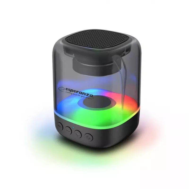 Nešiojamas garsiakalbis ESPERANZA EP154, 3W RMS, Bluetooth 5.0, MicroSD, FM, 4 h grojimo, Juodas