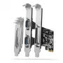 Axagon PCEA-PSN PCIe adapteris - 1x lygiagretus ir 2x nuoseklus (RS-232) prievadas, 250 kbps, su standartiniu ir žemo profilio laikikliais