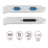 Axagon PCEA-PSN PCIe adapteris - 1x lygiagretus ir 2x nuoseklus (RS-232) prievadas, 250 kbps, su standartiniu ir žemo profilio laikikliais