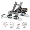Axagon PCEA-S4N PCIe adapteris 4x RS-232 250 kbps su SP ir LP laikikliais