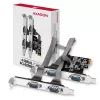Axagon PCEA-S4N PCIe adapteris 4x RS-232 250 kbps su SP ir LP laikikliais